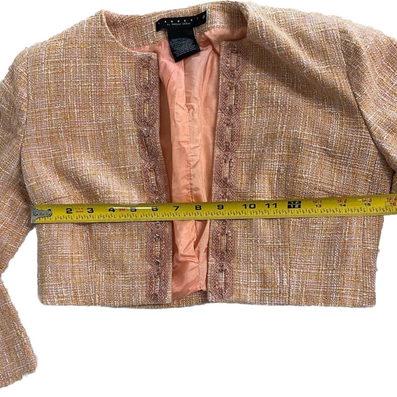 Laundry By Shelli Segal Tweed Jacket Women’s 0 Pink - Early 2000 SEEN ON DEE DEE - Picture 9 of 10
